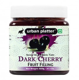 Urban Platter Dark Cherry Fruit Filling   Plastic Jar  600 grams